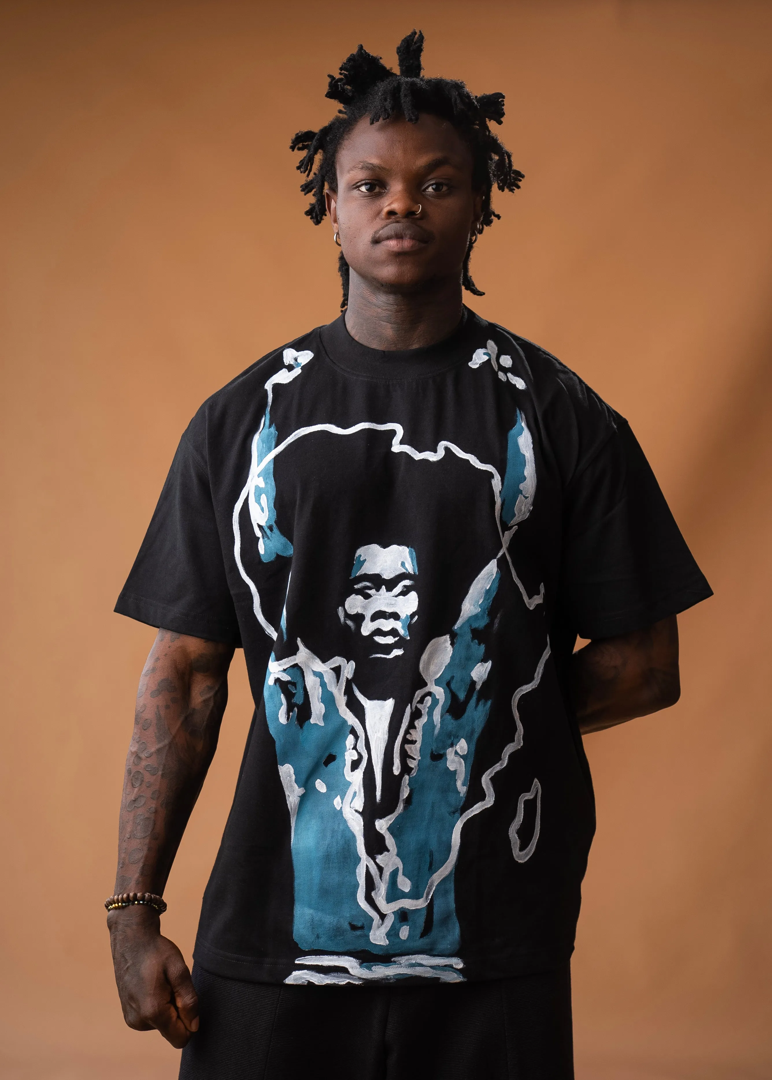 Relaxed fit T-shirt Ft Hand Painted Fela Art