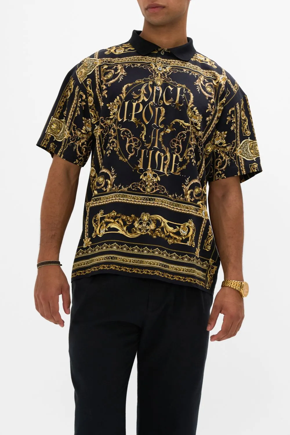 RELAXED FIT WOVEN POLO SHIRT ONCE UPON A TIME