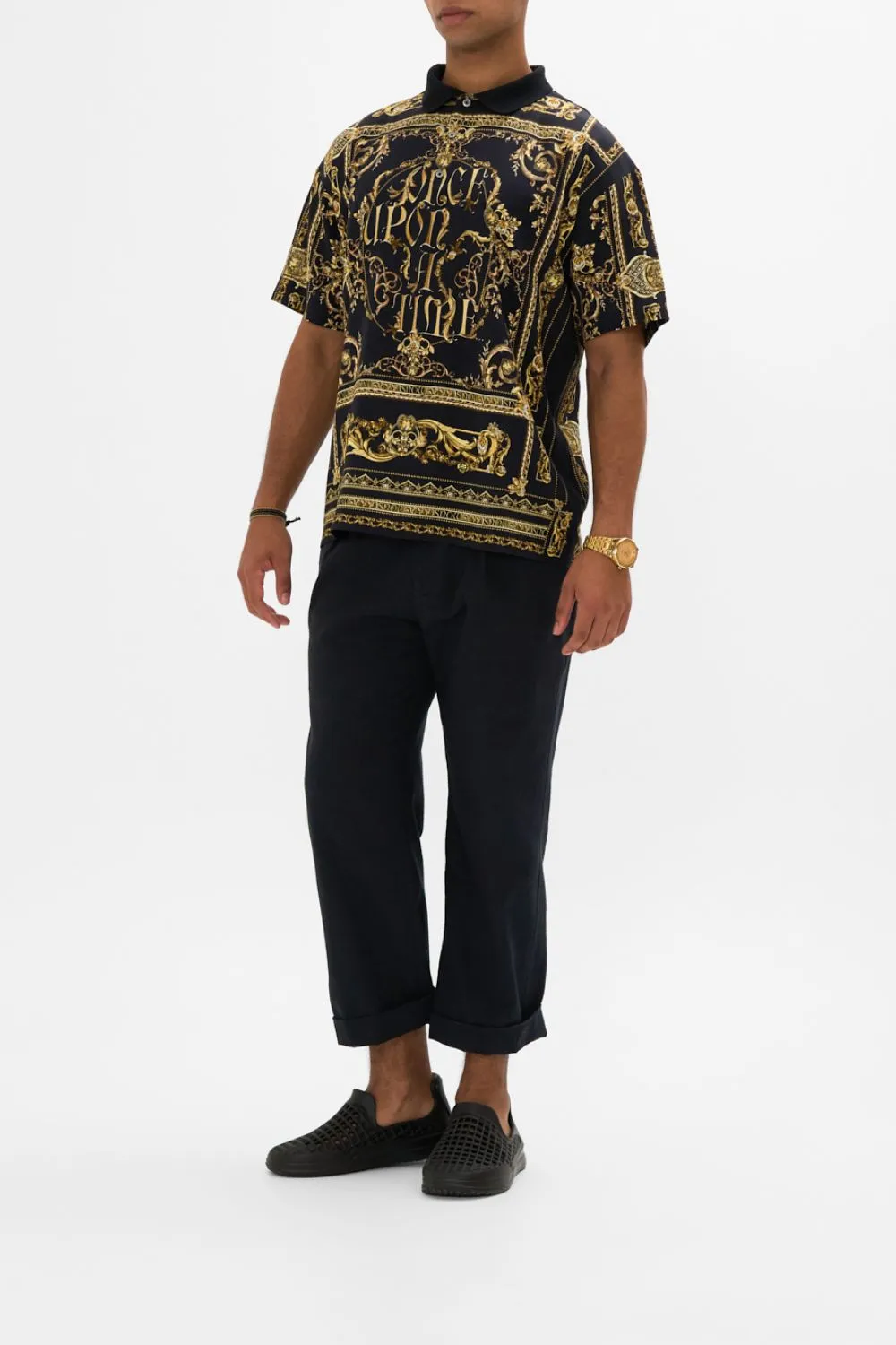 RELAXED FIT WOVEN POLO SHIRT ONCE UPON A TIME