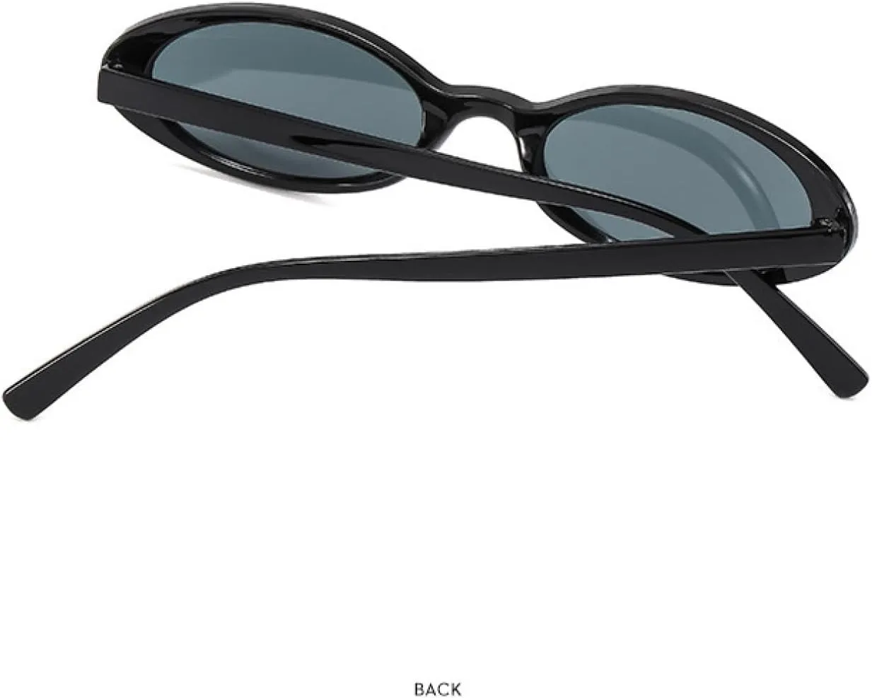 Small Oval Sunglasses for Women Men Trendy Vintage Hip Hop Cat Eye Punk Uv400