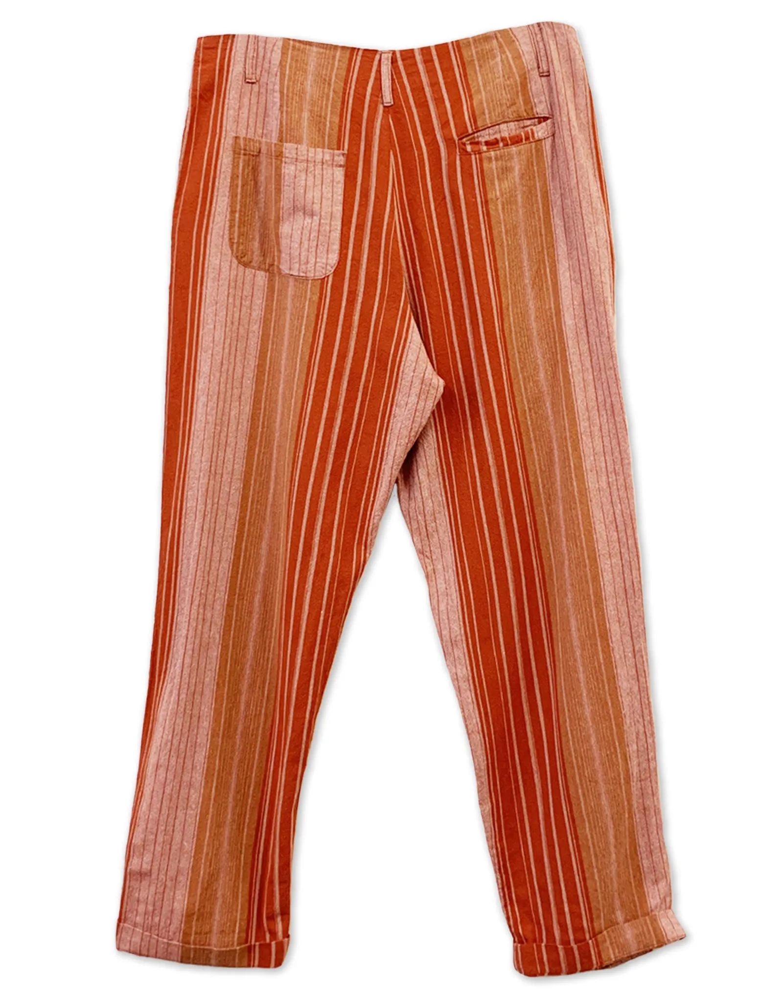 Stripe Trouser With Braided Belt