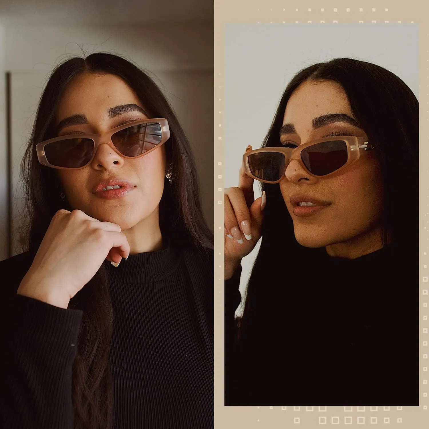 Sunglasses for Women Men Trendy Shades Y2K Glasses UV400 Protection