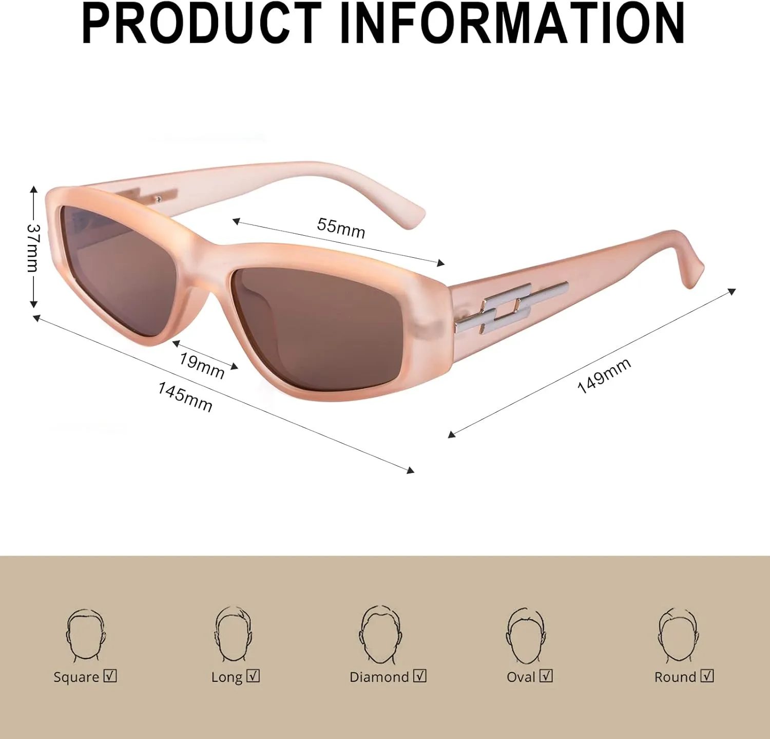 Sunglasses for Women Men Trendy Shades Y2K Glasses UV400 Protection
