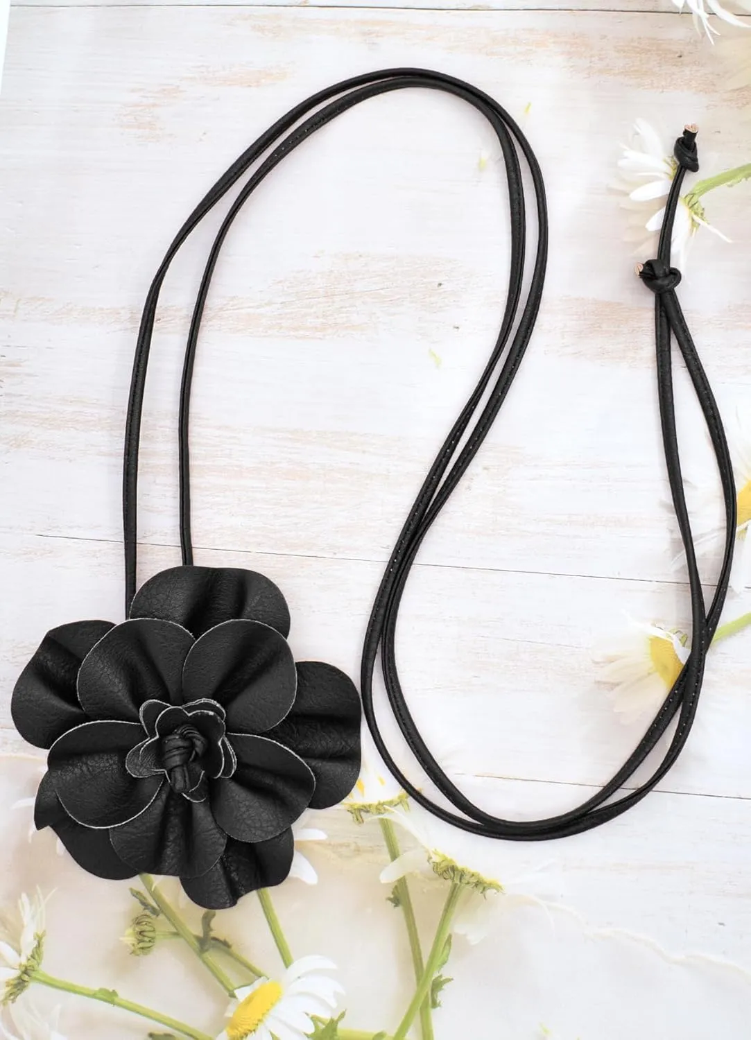TeeYee Women Girls Big Decor Flower Waist Chain/Rope/Belt For Wedding Dress Female Waistband Skinny Belt