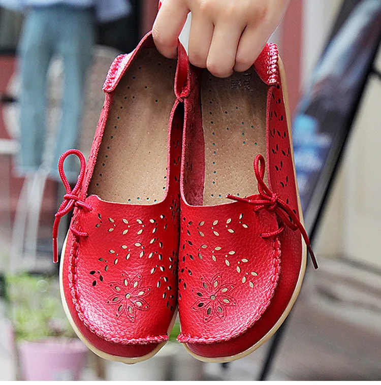 Vanccy Leather Loafers Flats Lo51