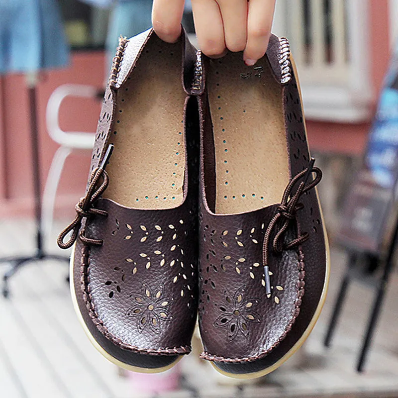 Vanccy Leather Loafers Flats Lo51