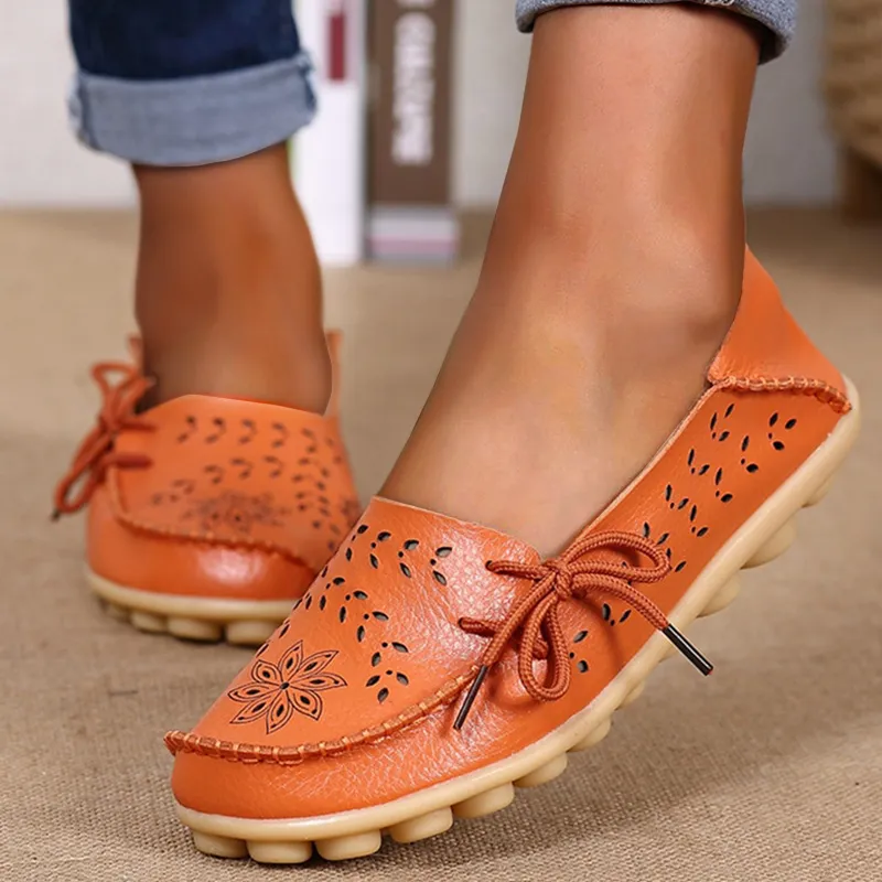 Vanccy Leather Loafers Flats Lo51