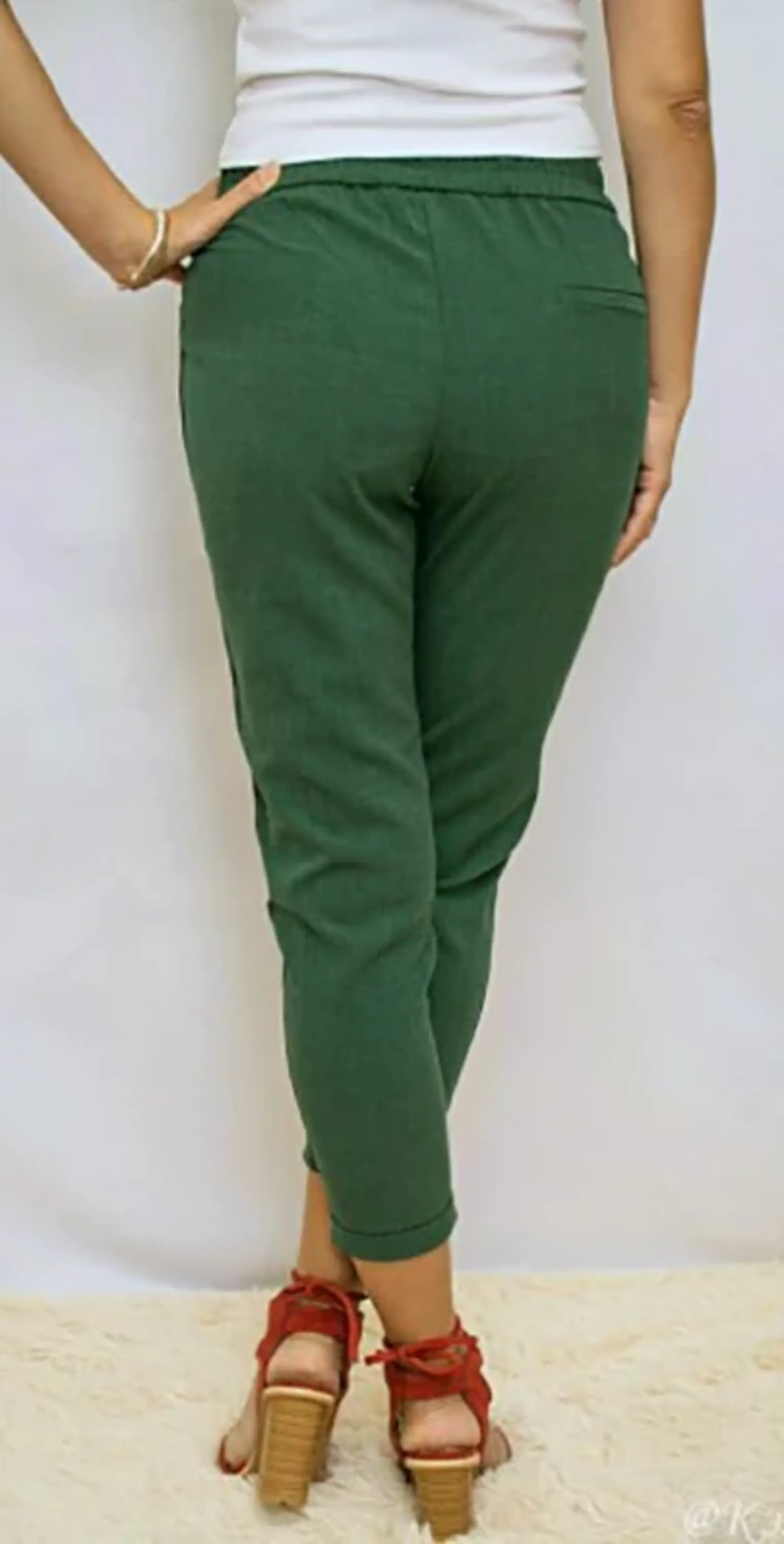 Women's Autumn Casual Striped Elastic Waist Pants