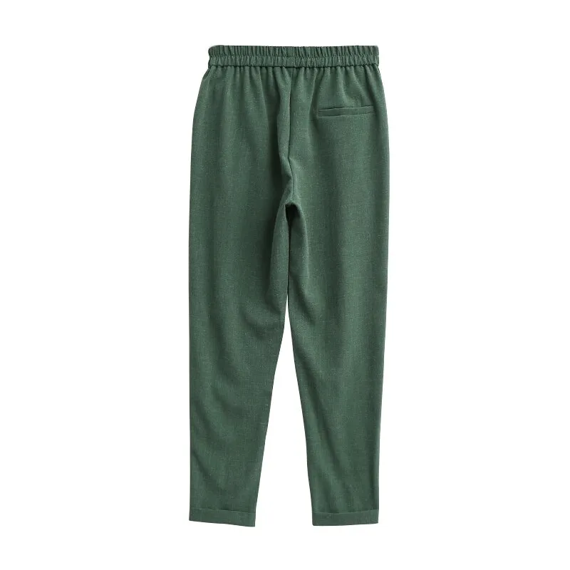 Women's Autumn Casual Striped Elastic Waist Pants