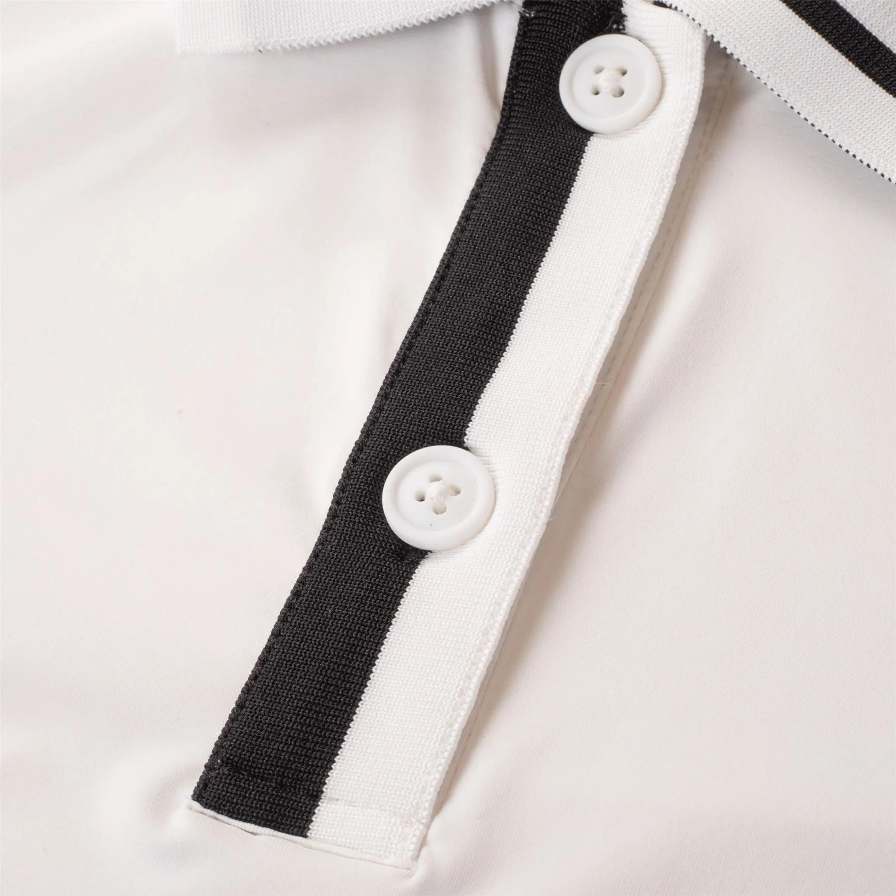 Womens Boxy Polo White/Black - AW24