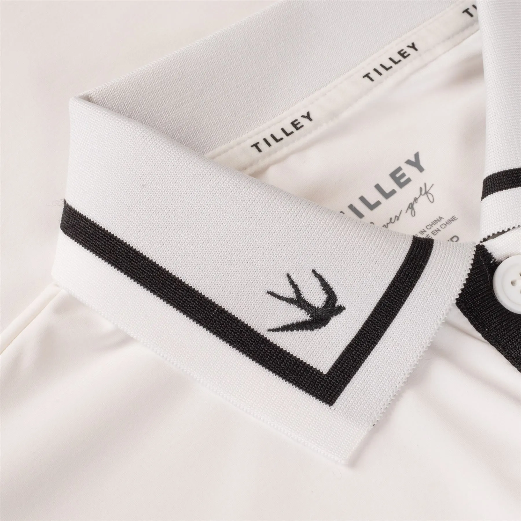 Womens Boxy Polo White/Black - AW24