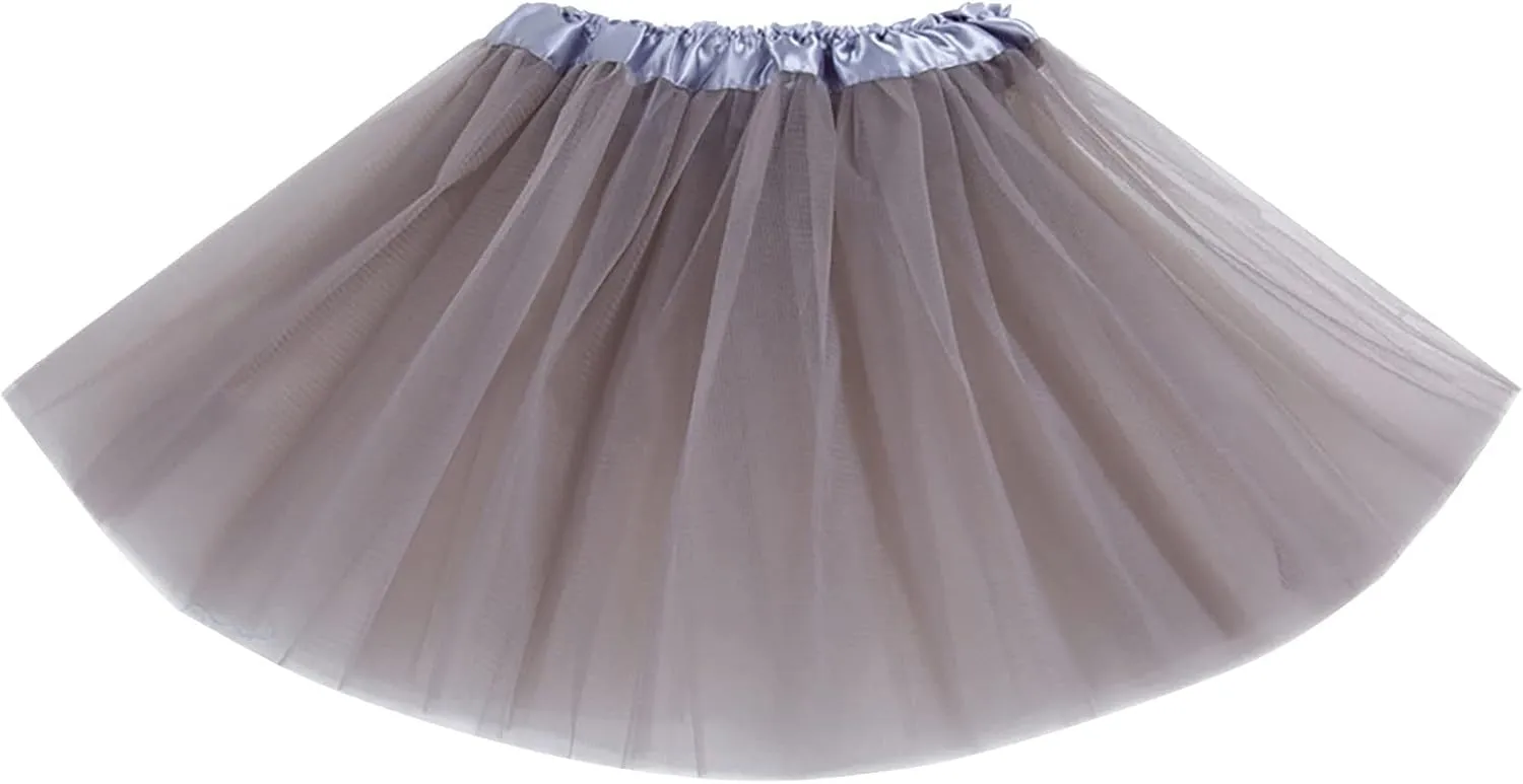 Womens Candy Color Skirts Chic High Waisted A Line Skirts Layered Pleated Ruffle Puffy Mini Skirt for Party Dress
