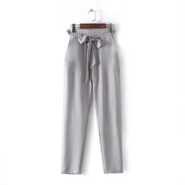 Women's Chiffon Elastic Waist Pants