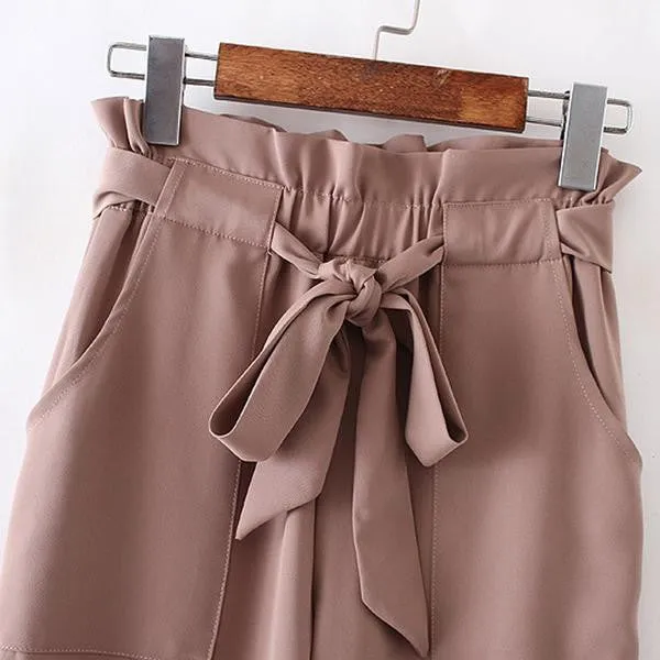 Women's Chiffon Elastic Waist Pants