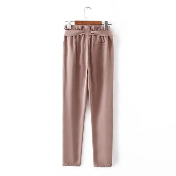 Women's Chiffon Elastic Waist Pants