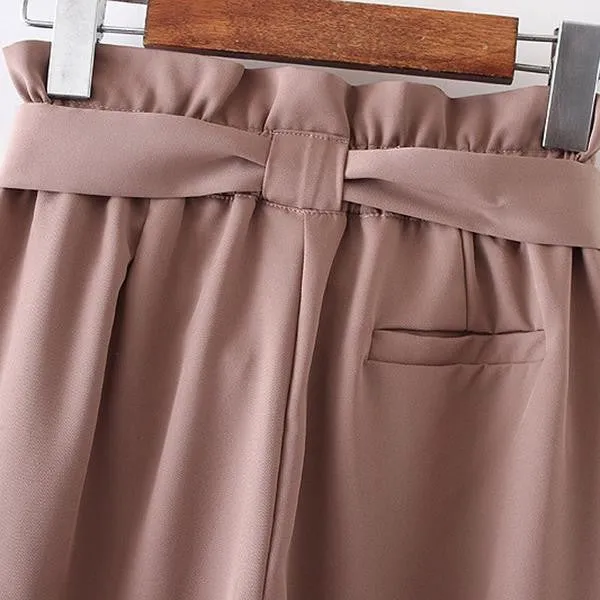 Women's Chiffon Elastic Waist Pants