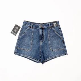 Women's Silver High Rise Utility Shorts L28545ADM392