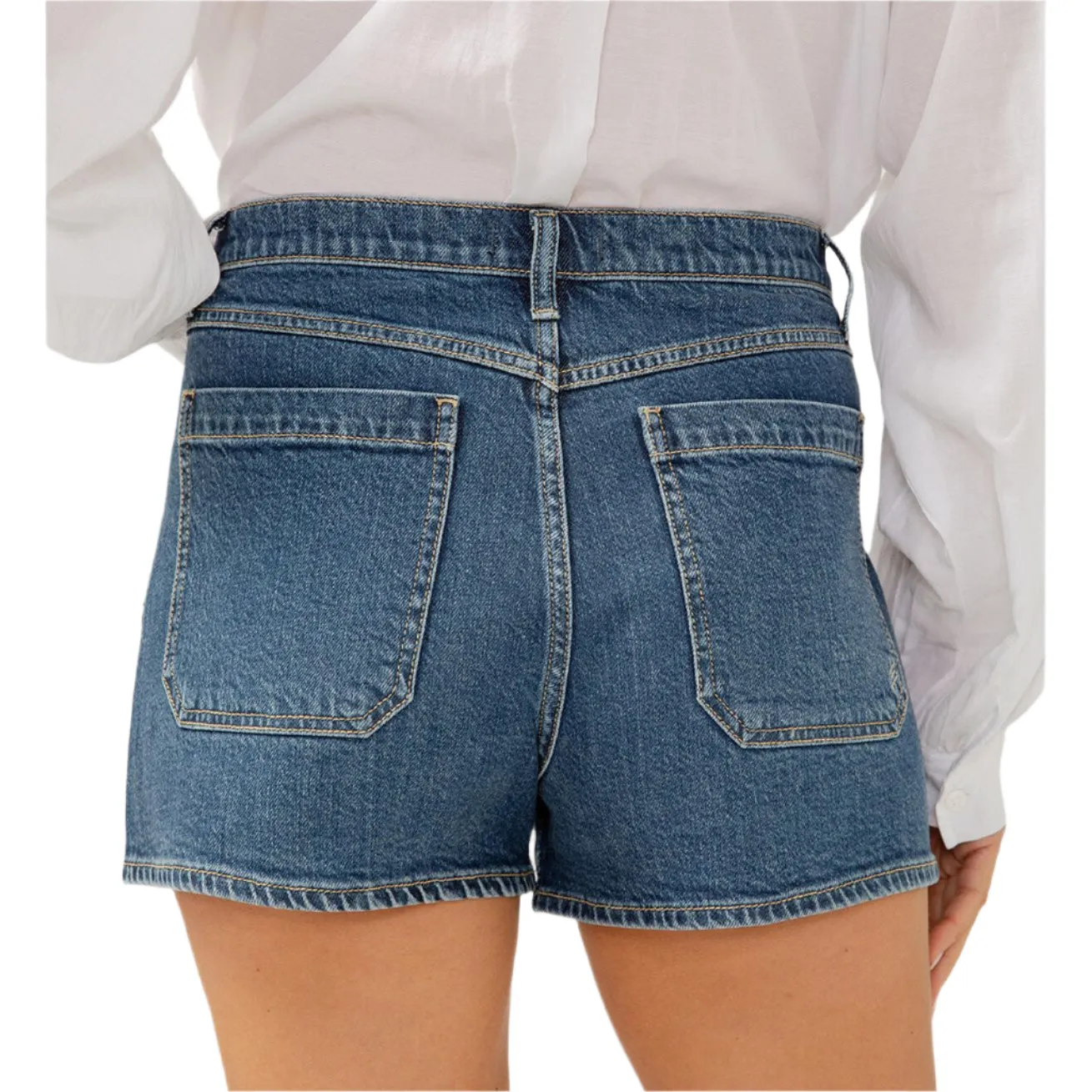 Women's Silver High Rise Utility Shorts L28545ADM392