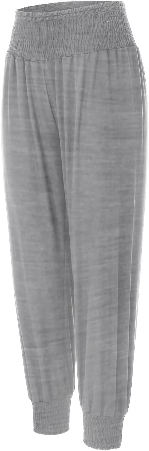Womens Yoga Pants Comfortable Tapered Athletic Pant Harem Pant Elastic Waist Solid Color Loose Lounge Pants Trousers