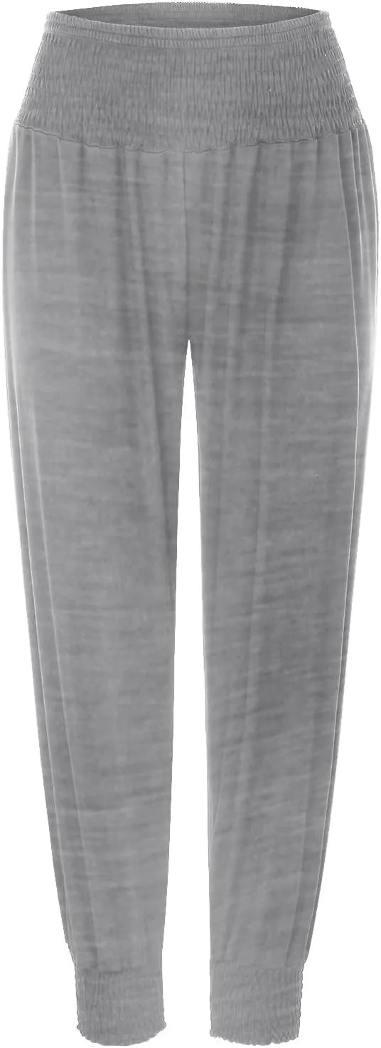 Womens Yoga Pants Comfortable Tapered Athletic Pant Harem Pant Elastic Waist Solid Color Loose Lounge Pants Trousers