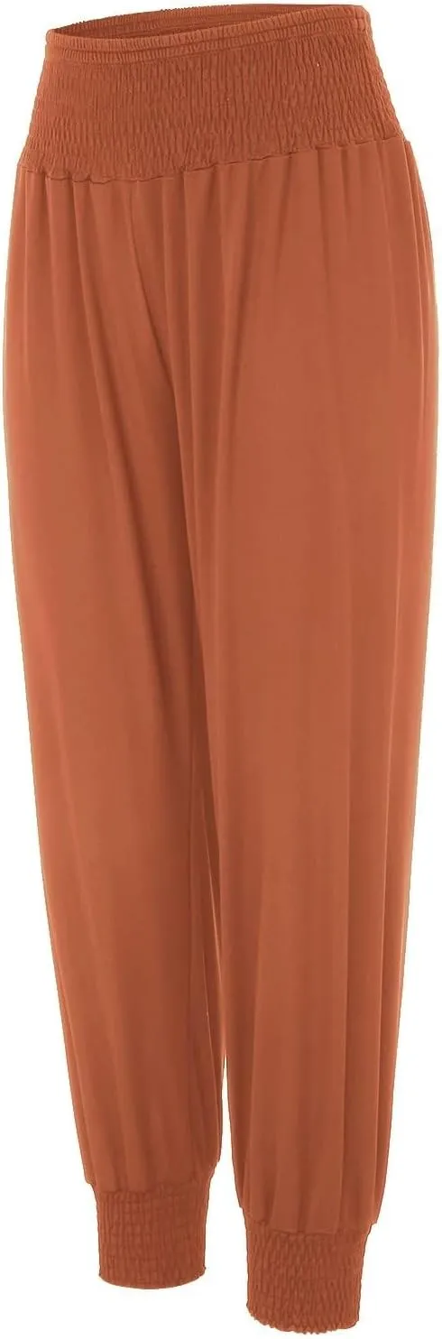 Womens Yoga Pants Comfortable Tapered Athletic Pant Harem Pant Elastic Waist Solid Color Loose Lounge Pants Trousers