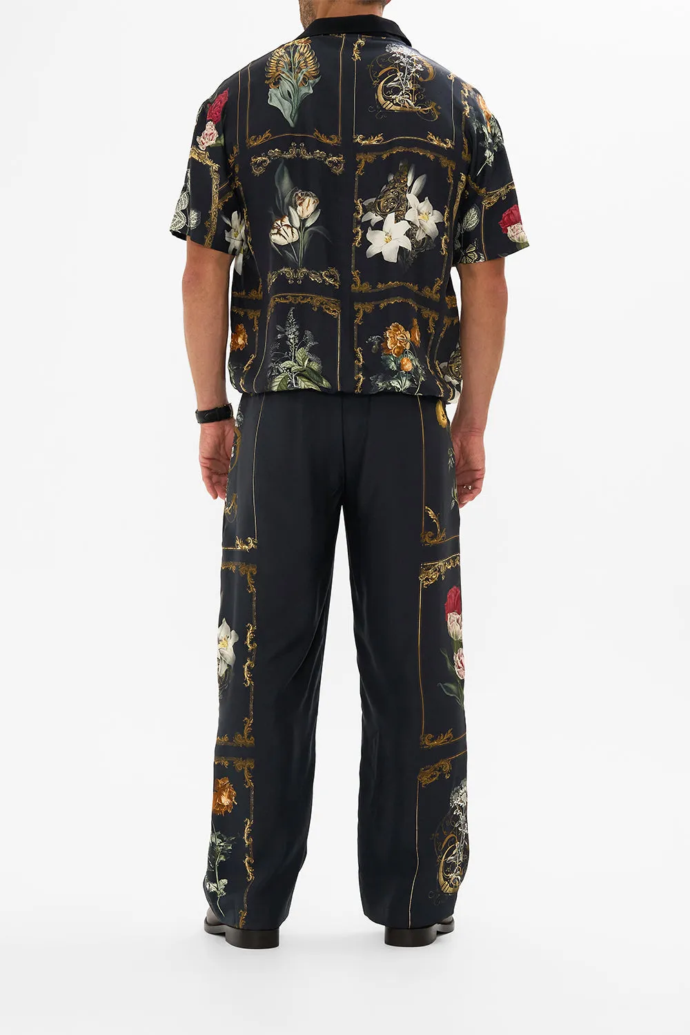 WOVEN SHORT SLEEVE POLO SHIRT MAGIC IN THE MANUSCRIPTS