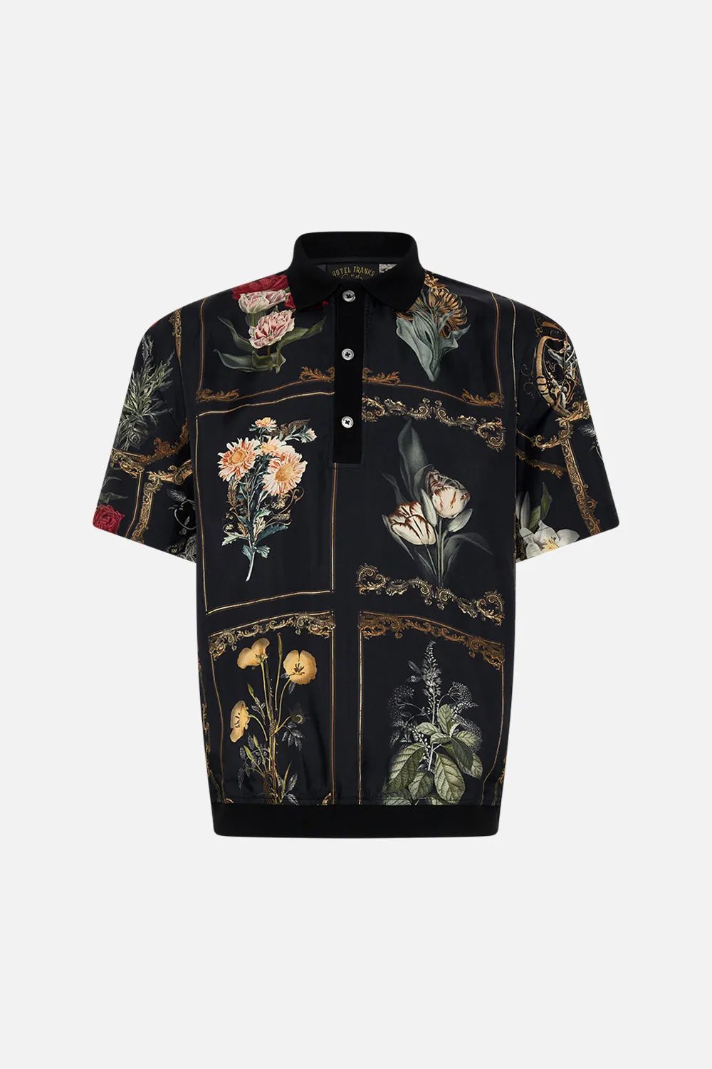 WOVEN SHORT SLEEVE POLO SHIRT MAGIC IN THE MANUSCRIPTS