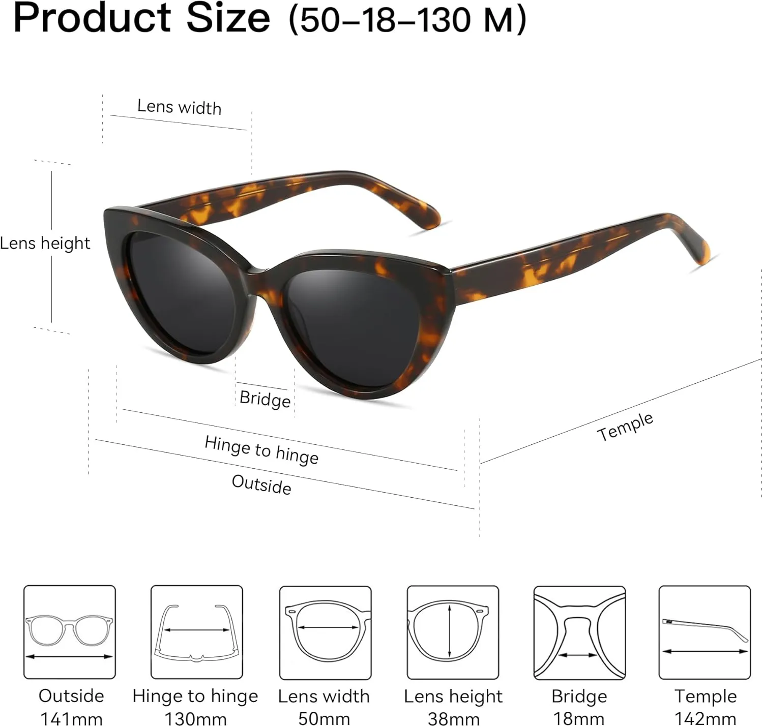 ZENOTTIC Trendy Polarized Women Sunglasses: Retro Cateye Shades for Ladies - Sun Glasses with UV400 Protection