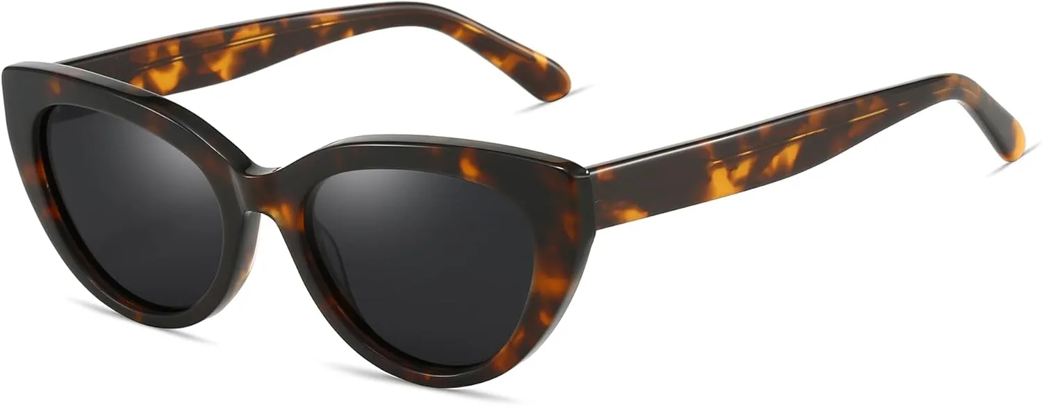 ZENOTTIC Trendy Polarized Women Sunglasses: Retro Cateye Shades for Ladies - Sun Glasses with UV400 Protection
