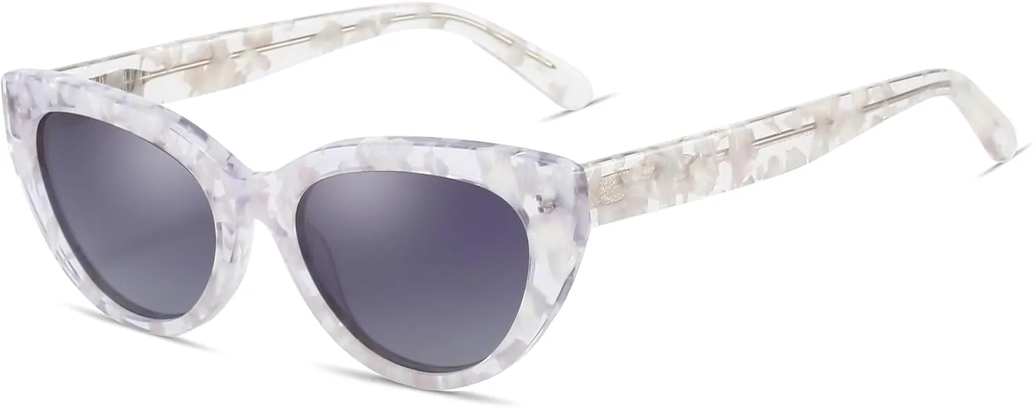 ZENOTTIC Trendy Polarized Women Sunglasses: Retro Cateye Shades for Ladies - Sun Glasses with UV400 Protection