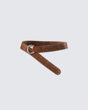 Zoella Tan Braided Belt